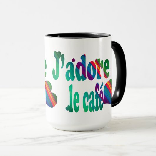 J'adore le cafe マグカップ (正面右)