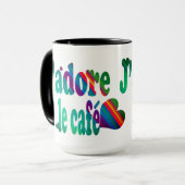 J'adore le cafe マグカップ (正面左)