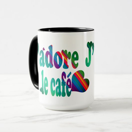 J'adore le cafe マグカップ (正面左)