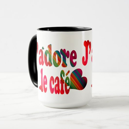 J'adore le cafe マグカップ (正面左)