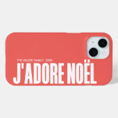 J'adore Noel タイポグラフィクリスマスカスタムネーム Case-Mate iPhoneケース (裏面 (横))