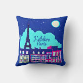 J'adore Paris -ファンタジーパリ満月の下 クッション (Back)