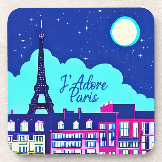 J'adore Paris -ファンタジーパリ満月の下 コースター (正面)