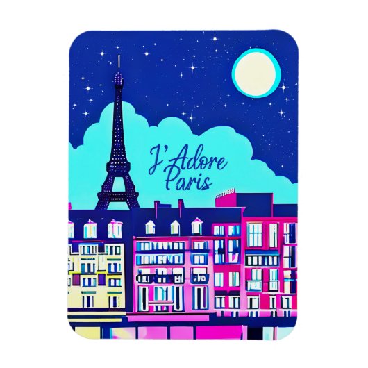 J'adore Paris -ファンタジーパリ満月の下 マグネット (縦)