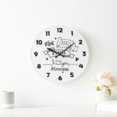 J'Adore Paris I Love You Paris ラージ壁時計 (ホーム)