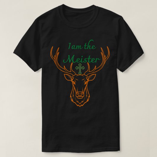 Jaegermeister Meister Deer Family Dad Mom Naughty  Tシャツ (デザイン正面)