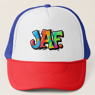 JAFグラフィティスタイル-カラフルアーバンアートタイポグラフィ キャップ