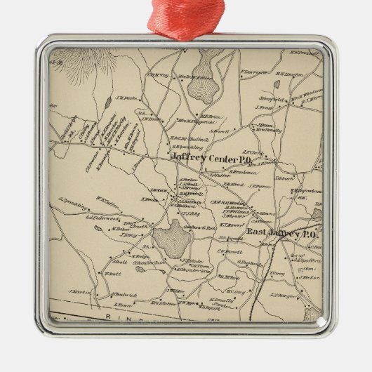 Jaffrey、チェシャーCo メタルオーナメント (正面)