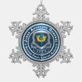 JAGジャッジ・アドヴォケート・ジェネラル スノーフレークピューターオーナメント (正面)