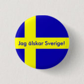 Jag älskar Sverige Button 缶バッジ (正面)