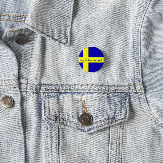 Jag älskar Sverige Button 缶バッジ (インサイチュ)