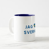 Jag älskar Sverige - I love Sweden ツートーンマグカップ (正面左)