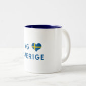 Jag älskar Sverige - I love Sweden ツートーンマグカップ (正面右)