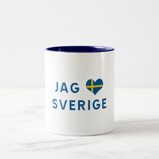Jag älskar Sverige - I love Sweden ツートーンマグカップ (中央)