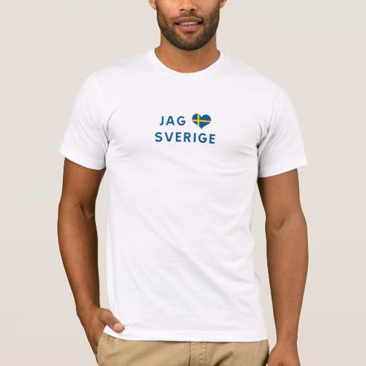 Jag älskar Sverige - I love Sweden Tシャツ (正面)