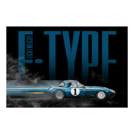 Jag E-Type Lightweight ポスター