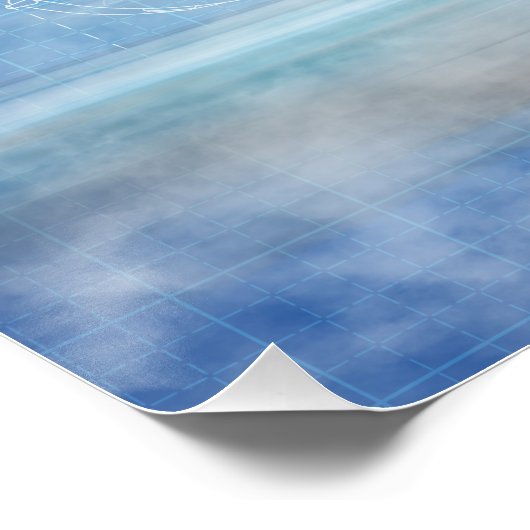 Jag E-Type Lightweight Blueprint ポスター (コーナー)