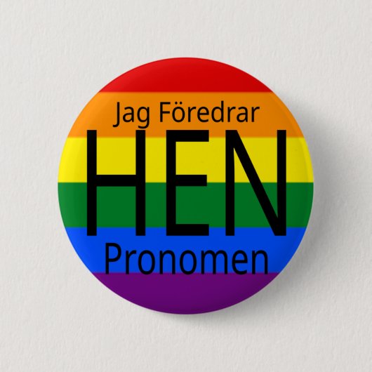 Jag föredrar hen pronomen pride - knapp 缶バッジ (正面)