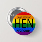 Jag föredrar hen pronomen pride - knapp 缶バッジ (正面&裏面)