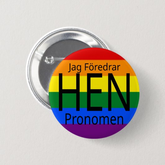 Jag föredrar hen pronomen pride - knapp 缶バッジ (正面&裏面)