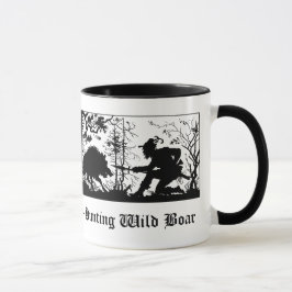 Jagd auf Wildschwein/イノシシのドイツ語を捜すこと マグカップ
