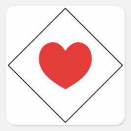 Jagdgeschwader 77 (JG 77) Herz As Insignia スクエアシール