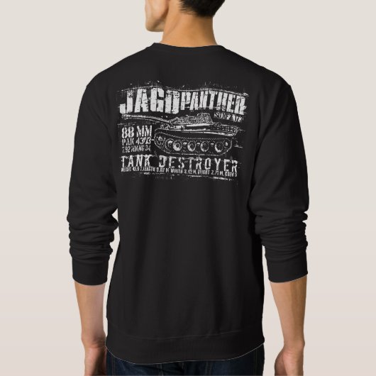 Jagdpantherの男性基本的なスエットシャツ スウェットシャツ (裏面)