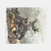 Jagdterrier、ドイツ語狩り・テリア フリースブランケット (正面(横))