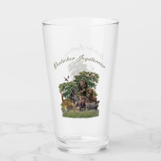 Jagdterrier、ドイツ語狩りTerrier Glass タンブラーグラス (裏面)