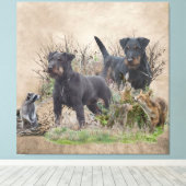 Jagdterrier,,Bo v. Renbrad Kennel."ステッカー紙 キャンバスプリント (インサイチュ (ウッドフロア))