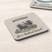 Jagdterrier,,Bo v. Renbrad Kennel."ステッカー紙 コースター (左側)