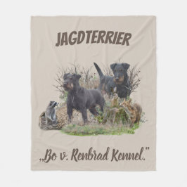 Jagdterrier,,Bo v. Renbrad Kennel."ステッカー紙 フリースブランケット