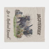 Jagdterrier,,Bo v. Renbrad Kennel."ステッカー紙 フリースブランケット (正面(横))