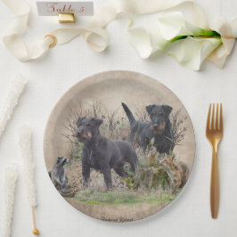 Jagdterrier,,Bo v. Renbrad Kennel."ステッカー ペーパープレート