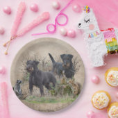 Jagdterrier,,Bo v. Renbrad Kennel."ステッカー ペーパープレート (パーティー)