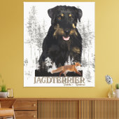 Jagdterrier Dakota v. Renbrad フェイク Canvas Print キャンバスプリント (インサイチュ (リビング))