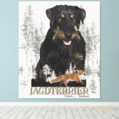 Jagdterrier Dakota v. Renbrad フェイク Canvas Print キャンバスプリント (インサイチュ (ウッドフロア))