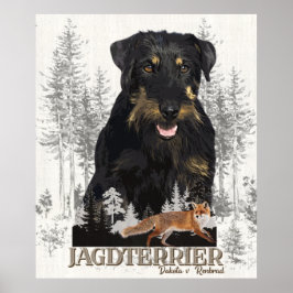 Jagdterrier Dakota v. Renbrad フェイク Canvas Print ポスター