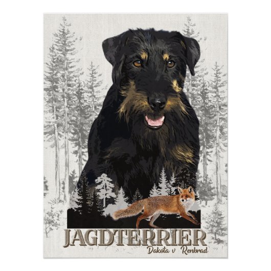 Jagdterrier Dakota v. Renbrad フェイク Canvas Print ポスター (正面)