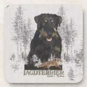 Jagdterrier Dakota v. Renbrad フェイク Canvas Print Ac コースター (正面)