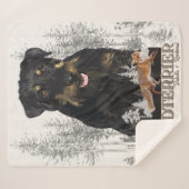 Jagdterrier Dakota v. Renbrad フェイク Canvas Print Ac シェルパブランケット (正面(横))