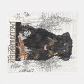 Jagdterrier Dakota v. Renbrad フェイク Canvas Print Ac フリースブランケット (正面(横))