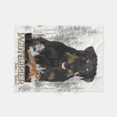 Jagdterrier Dakota v. Renbrad フェイク Canvas Print Ac フリースブランケット (正面(横))