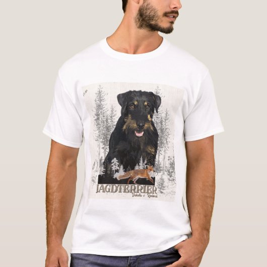 Jagdterrier Dakota v. Renbrad フェイク Canvas Print Ac Tシャツ (正面)