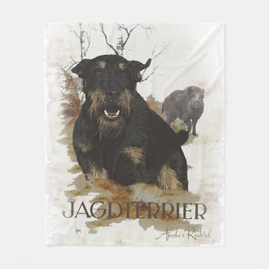 Jagdterrier TシャツコーヒーマグセラミックオーナメントBe フリースブランケット (正面)