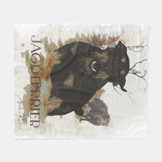 Jagdterrier TシャツコーヒーマグセラミックオーナメントBe フリースブランケット (正面(横))