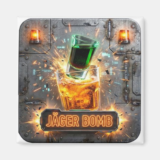 Jäger Bomb Energy Drop マグネット (正面)