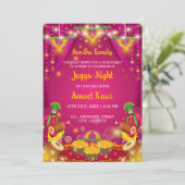 Jaggo night Invitation, Panjabi Pre Wedding 招待状 (スタンド正面)