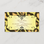 Jaguarプリント/DIY背景色 名刺 (裏面)