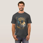 Jaguar Animal Motif Music Headphone Illustration J Tシャツ (正面フル)